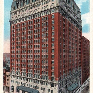 Cartão postal encontrado, Hotel La Salle, Chicago, Illinois, cartão postal antigo, cartão postal, cartão postal de Chicago, cartão postal antigo, edifícios antigos de Chicago