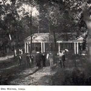 carte postale vintage, Des Moines, Iowa, Green Wood Park, carte postale, carte postale ancienne, carte postale de l'Iowa, carte postale des Moines