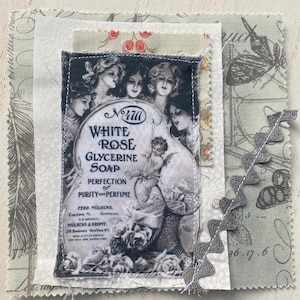 Fabric Snippet, Junk Journal Snippet, Fabric Photograph, Vintage Sheet Music, Lady, Glamour, Journal, Junk Journal, Slow Stitch, Snippet