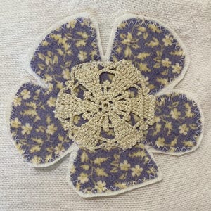Patch, Flower, Upcycled, Patch for Jeans, Bags, Junk Journal, Jackets, Sweatshirts