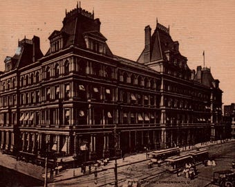 carte postale vintage, Cincinnati, Ohio, bureau de poste, 1910, carte postale ancienne, carte postale, carte postale ancienne, Cincinnati Ohio, carte postale de Cincinnati