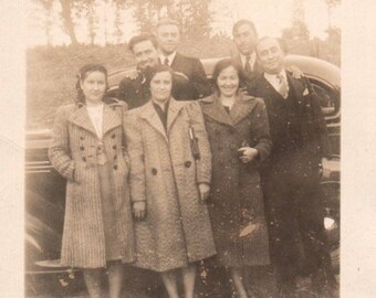 Found Photo, Guys and Dolls, Old Cars, Vintage Photograph, Black and White Photograph, Found Photograph, Mixed Media, Junk Journal, Photo