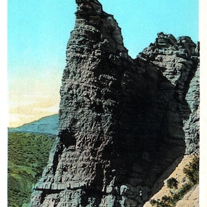Yellowstone, Eagle Nest Rock, Gardiner Canyon, Postcard, Vintage Postcard, Old Postcard, Antique Postcard, Yellowstone Postcard
