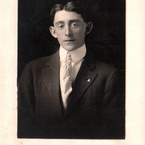 Found Photo, Handsome Young Man, RPPC, Real Photo Postcard, Vintage Photograph, Antique, Ephemera, Scrapbooking, Junk Journal