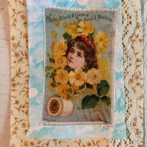 Snippet, Junk Journal, Flowers, Fairy, Autumn, Patch, Mixed Media, 5 by 5 Inch