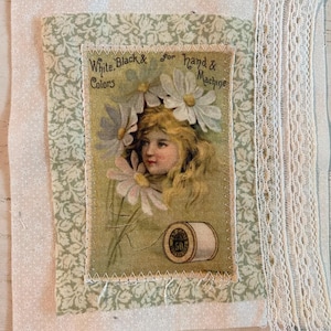 Snippet, Junk Journal, Flowers, Fairy, Autumn, Patch, Mixed Media, 5 by 5 Inch