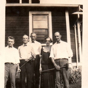 Found Photo, Family, Croquet Mallets, Vintage Photograph, Vernacular Photo, Journaling, Old Photo, Junk Journal, Found Photograph