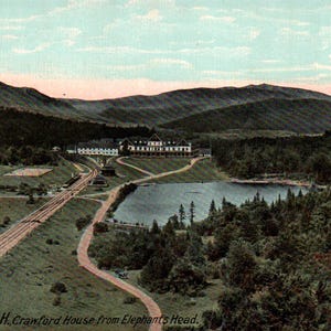 Vintage Postcard, White Mountains, New Hampshire, Crawford House, from Elephants Head, Postcard, New Hampshire Gift, New Hampshire Views
