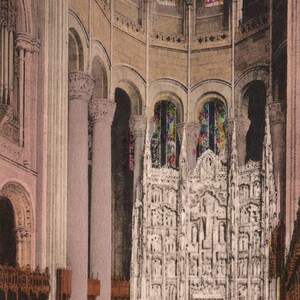 Cartão postal vintage, St. John the Divine, Nova York, Santuário concluído, Cartão postal, Cartão postal antigo, Cartão postal da cidade de Nova York, Igreja de Nova York