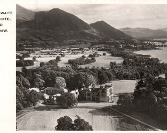 Vintage Postcard, Armathwaite Hall Hotel, Skiddaw, England, Postcard, RPPC, Old Postcard, Antique Postcard, England Postcard, Country House