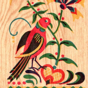 Cartão postal vintage, arte popular, pássaro, holandês da Pensilvânia, cartão postal, cartão postal antigo, cartão postal de arte popular, cartão postal de pássaro, cartão postal vintage, arte popular