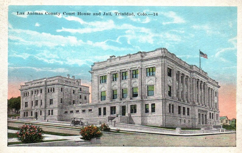 Vintage Postcard, Trinidad, Colorado, Las Animas Court House, Jail ...