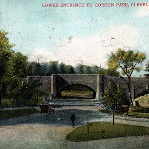 Vintage Postcard, Cleveland, Ohio, Gordon Park, Lower Entrance, 1909, Postcard, Antique Postcard, Cleveland Postcard, Ohio Postcard
