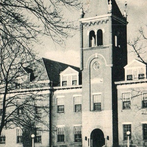 Stara pocztówka, Wilberforce, Ohio, Central State College, Arnett Residence Hall for Women, pocztówka, Wilberforce pocztówka, Ohio College