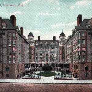 Vintage Postcard, Portland, Oregon, Portland Hotel, Postcard, Vintage, Antique, Ephemera, Portland Gift, Junk Journal, Oregon Gift Old Hotel