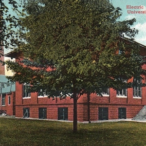 Carte postale vintage, Université de l'Illinois, Laboratoire d'électricité, Carte postale, Carte postale ancienne, Carte postale ancienne, Laboratoire électrique de l'Illinois, Électricité
