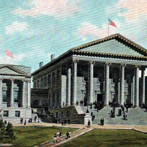 Cartão postal vintage, Richmond, Virgínia, Capitólio do estado, cartão postal, cartão postal de Richmond, cartão postal da Virgínia, história da Virgínia, cartões postais da Virgínia