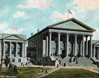 Vintage Postcard, Richmond, Virginia, State Capitol, Postcard, Richmond Postcard, Virginia Postcard, Virginia History, Virginia Postcards