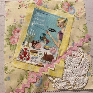 Fabric Snippet, Junk Journal, Fabric Photo, Housewife, Journaling Page, Journal Pocket, Slow stitch, Journal Tuck, Fabric Collage, Snippet