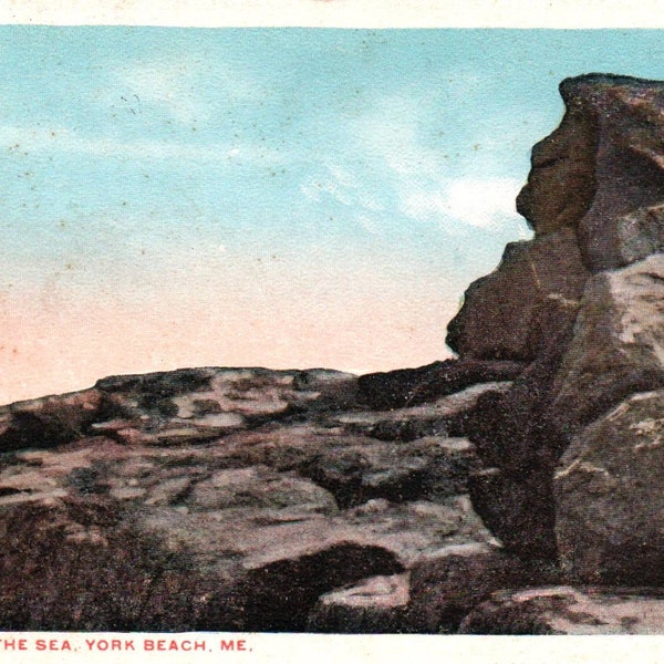 Vintage Postcard, York Beach, Maine, Old Man of the Sea, Postcard, Old Postcard, Antique Postcard, Maine Postcard, Maine History