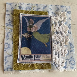 Fabric Snippet, Junk Journal Snippet, Fabric Photograph, Vintage Sheet Music, Lady, Glamour, Journal, Junk Journal, Slow Stitch, Snippet