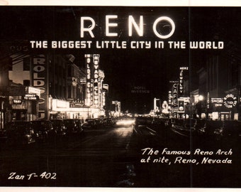 Found Photo, RPPC, Reno, Nevada, Reno Arch, Vernacular Photo, Black and White Photograph, Ephemera, Vintage Reno Photograph, Old Photos