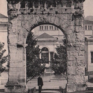 Vintage Postcard, Aix-Les-Bains, France, Arc De Campanus, Postcard, Antique, Ephemera, French Postcard, French Postcard, French Decor