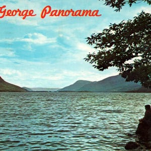 Carte postale vintage, Lake George, New York, Carte postale, Carte postale ancienne, Carte postale Lake George, Souvenir de Lake George, Cadeau de Lake George
