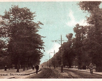 Vintage Postcard, Southampton, England, The Avenue, Postcard, Old Postcard, Southampton Postcard, England Postcard, Old Postcard