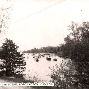 Vintage Postcard, Bobcaygeon, Canada, River Scene, Postcard, RPPC, Real Photo Postcard, Found Photo, Canada Found Photo, Canada Bobcaygeon