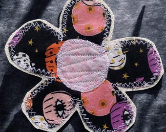 Parche floral bohemio, estilo shabby chic, estilo cottagecore, parche para jeans, bolsos, álbumes de recortes, chaquetas, sudaderas, Halloween