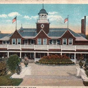 Vintage Postcard, Portland, Maine, Riverton Park, Casino, Postcard, Old Postcard, Antique Postcard, Maine Postcard, Portland Postcard
