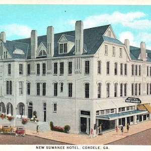 Vintage Postkarte, Cordele, Georgia, Suwanee Hotel, Postkarte, alte Postkarte, Georgia Postkarte, Postkartensammlung
