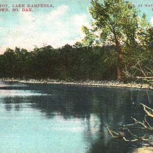 Vintage Postcard, Watertown, South Dakota, Lake Kampeska, Postcard, Antique Postcard, South Dakota Lake, South Dakota Postcard