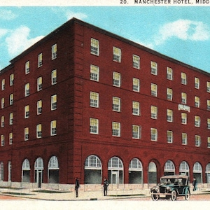 Vintage Postcard, Middletown, Ohio, Manchester Hotel, Postcard, Old Postcard, Antique Postcard, Ohio Postcard, Historic Ohio
