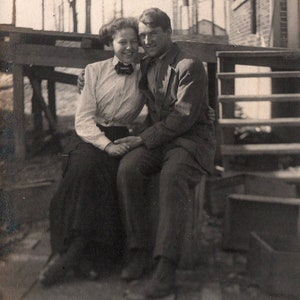 Found Photo, Loving Couple, Found Photograph, Old Photo, Vernacular Photograph, Vernacular, Black and White, RPPC, Real Photo Postcard