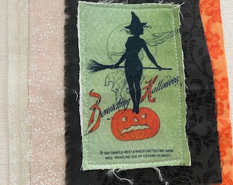 Halloween Stoffschnipsel: Witch Junk Journal Mixed Media