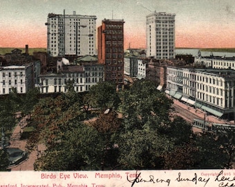 Cartão postal vintage, Memphis, Tennessee, 1905, cartão postal, cartão postal antigo, cartão postal antigo, cartão postal do Tennessee, cartão postal de Memphis