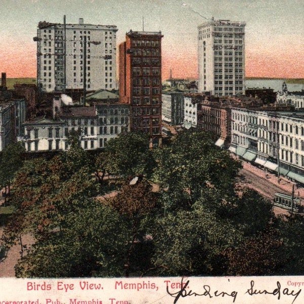 Vintage Postcard, Memphis, Tennessee, 1905, Postcard, Antique Postcard, Old Postcard, Tennessee Postcard, Memphis Postcard