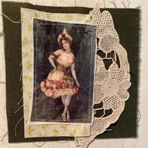 Fabric Snippet, Junk Journal Snippet, Fabric Photograph, Victorian, Lady, Lace, Antique, Journal, Junk Journal, Slow Stitch, Snippet