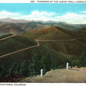 Vintage Postcard, Colorado, Lariat Trail, Lookout Mountain Road, Postcard, Ephemera, Antique, Vintage Colorado, Colorado Views, Decor