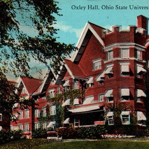 Vintage Postcard, Columbus, Ohio, Oxley Hall, Ohio State University, Postcard, Old Postcard, Antique Postcard, Columbus Postcard