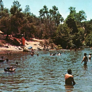 Vintage ansichtkaart, Gold Beach Park, Placerville, Californië, ansichtkaart, ansichtkaart chroom, ansichtkaart Californië, Placerville-briefkaart, Gold Beach