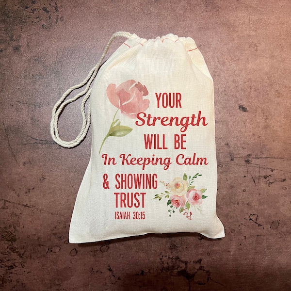 JW Gift Bags - Pioneer Ministry - English or Spanish - Strength Will Be In Keeping Calm and Showing Trust - Pioneer Gifts - Pioneer School