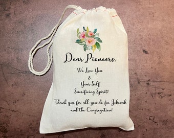 JW Gift Bags - Pioneer Thank You Bags - English or Spanish - Pioneer Gifts - Pioneer gift Bags - Pioneer School