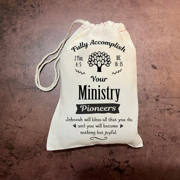 JW Gift Bags - Pioneer Ministry - English or Spanish - Pioneer Gifts - Pioneer gift Bags - Pioneer School