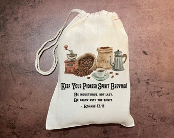 JW Gift Bag - Coffee Gift Bags - Pioneer School Gifts - Pioneer Favor Bags - JW Bag For Pioneers - Custom Gift Bags