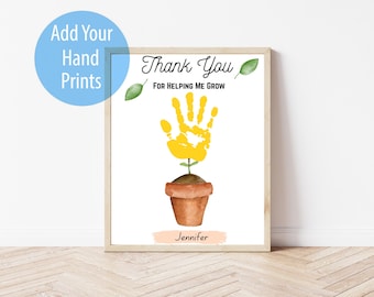 JW Kids Hand Print Page, Thank You for Helping Me Grow Handprint Craft, Family Worship Idea, Homeschool Activity, Instant Download, jw craft
