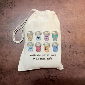 JW Coffee Gift Bags Fueled by Love Coffee English Spanish Personalize custom bags For Pioneers Elders, Brothers, Sisters, Spanish