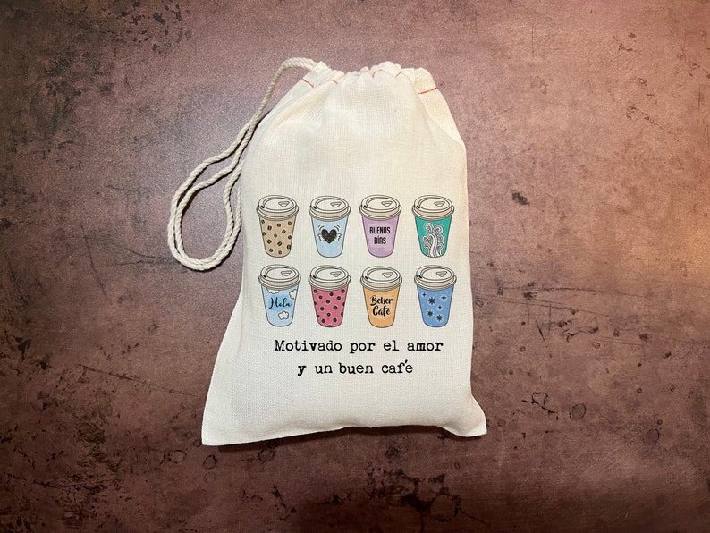 JW Coffee Gift Bags Fueled by Love Coffee English Spanish Personalize custom bags For Pioneers Elders, Brothers, Sisters, Spanish